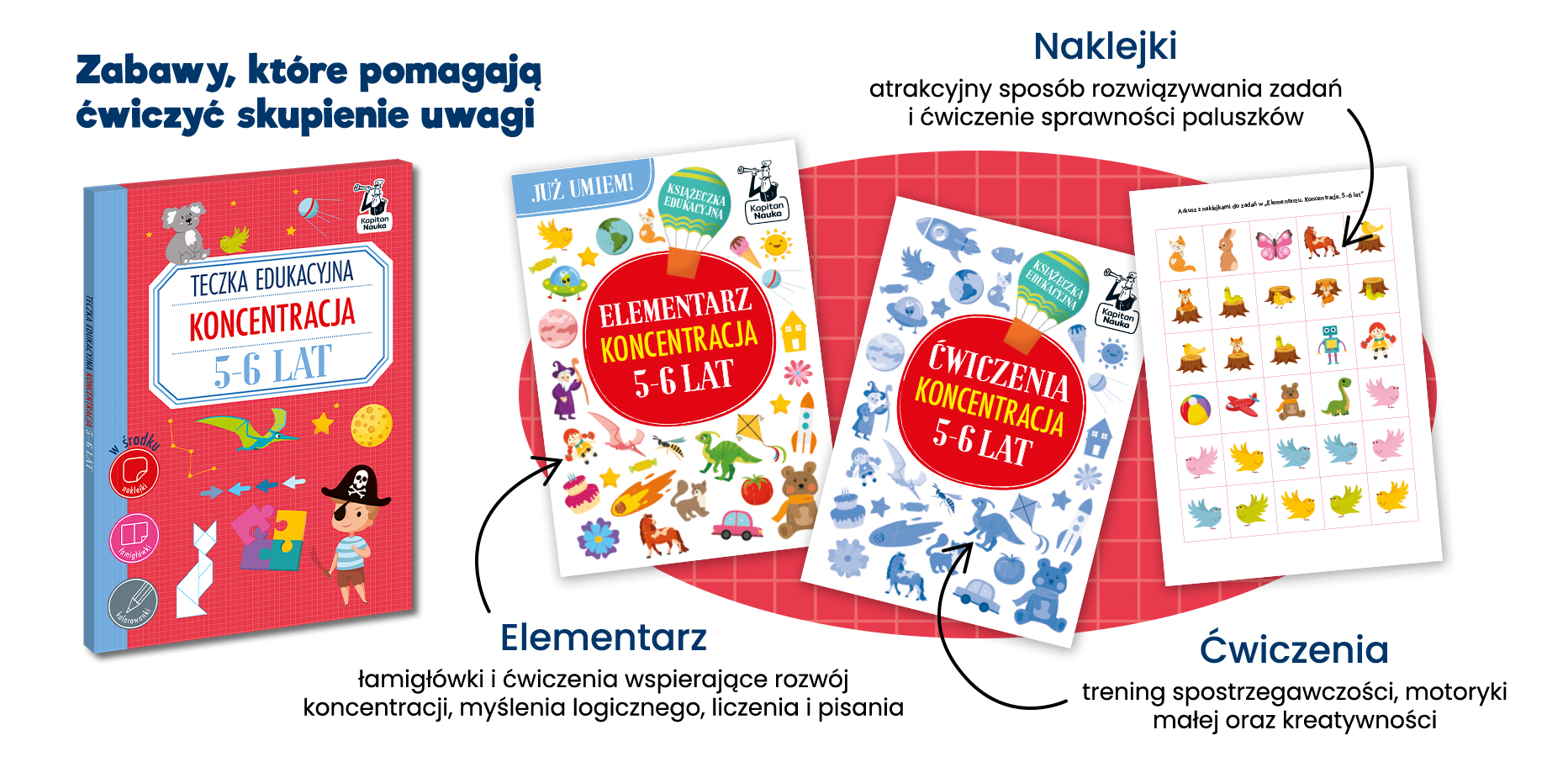 Wizualizacja środek teczki edukacyjnej koncentracja 5-6 lat
